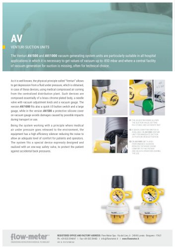 AV/500, AV/1000 - venturi suction unit