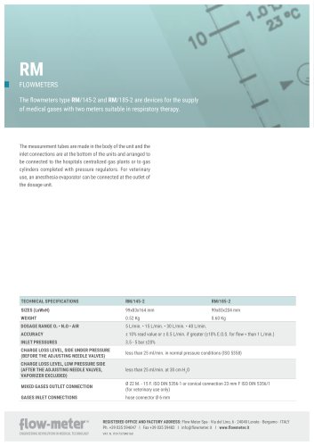 RM/145-2, RM/185-2 - flowmeters