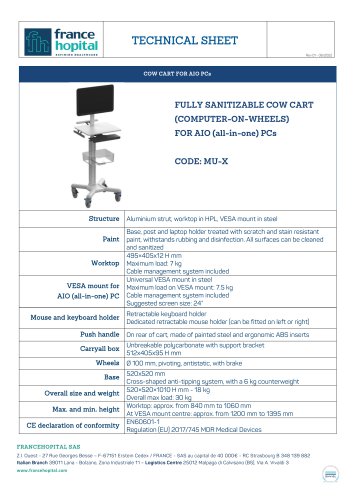 COW CART FOR AIO PCs