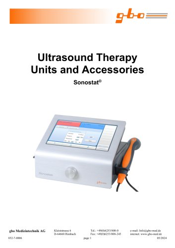 Sonostat touch