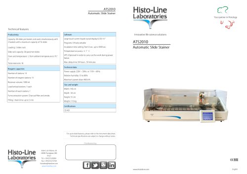 Histo-Line ATS 2010 Automatic Tissue Stainer