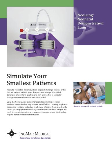 NeoLung Neonatal Demonstration Lung