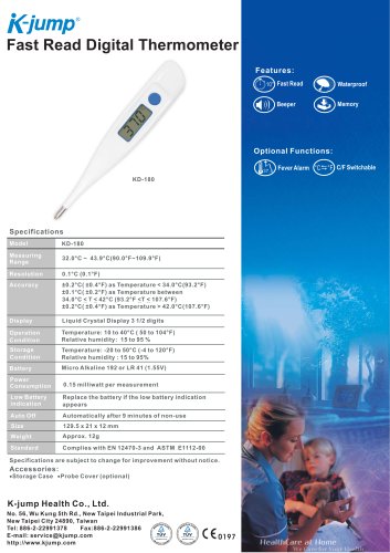 Fast Read Digital Thermometer KD-180