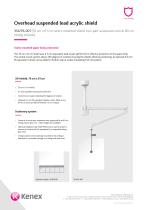 Overhead suspended lead acrylic shield