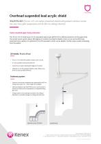 Overhead suspended lead acrylic shield