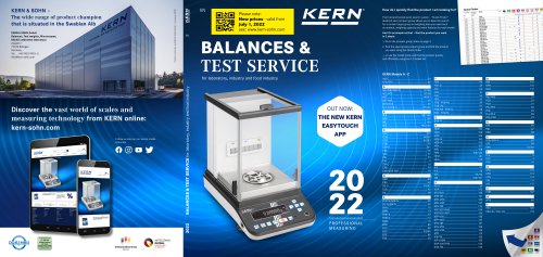 KERN & SOHN Balances & Test service 2022