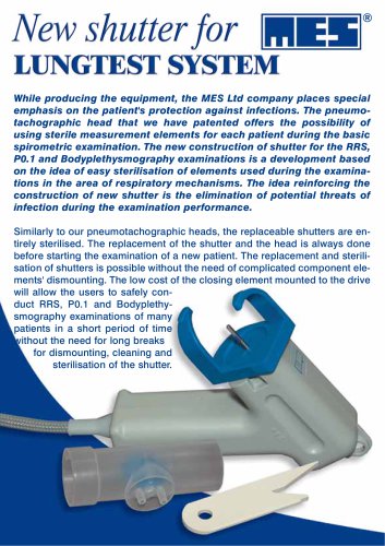 New shutter for LUNGTEST SYSTEM