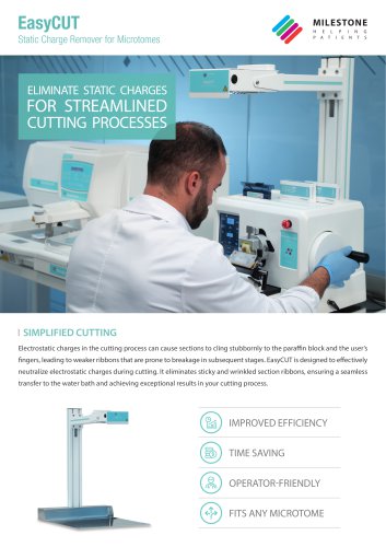 EasyCUT, static charge remover for microtome