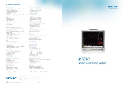 M7810 Patient Monitoring System