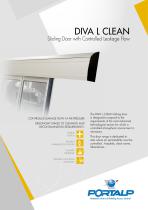 DIVA L CLEAN - Sliding door with controlled leakage flow