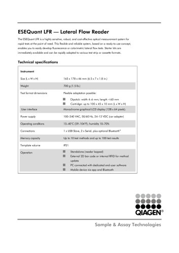 ESEQuant LFR — Lateral Flow Reader