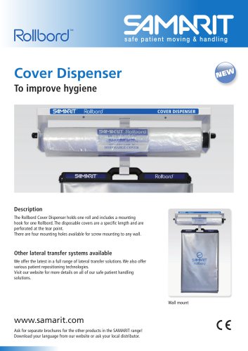 Rollbord cover dispenser