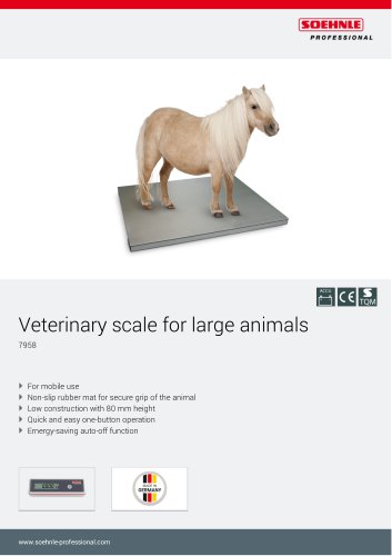 Veterinary scale for large animals