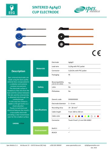 SINTERED AgAgCl CUP ELECTRODE