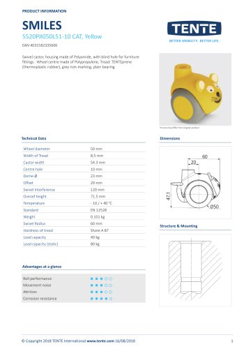 SMILES 5520PJI050L51-10 CAT, Yellow