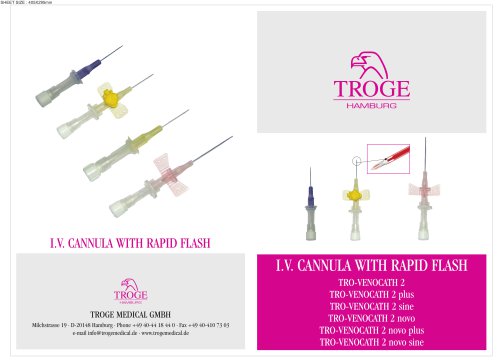 I.V. CANNULA WITH RAPID FLASH