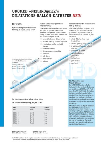 UROMED Dilation Balloon Catheter »NEPHROquick®«