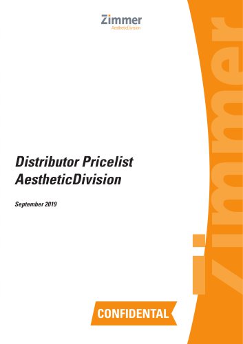 Distributor Pricelist Aesthetic Division