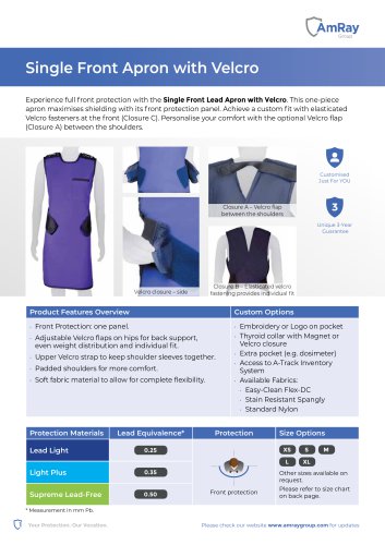 Single Front Apron with Velcro