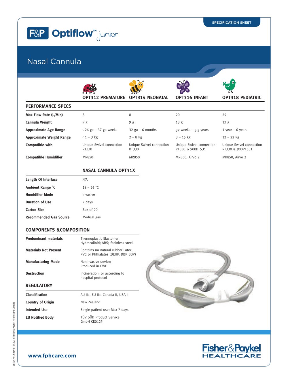 Optiflow&trade; Junior Nasal Cannula - Fisher & Paykel Healthcare