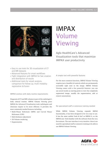 IMPAX_Volume_Viewing datasheet