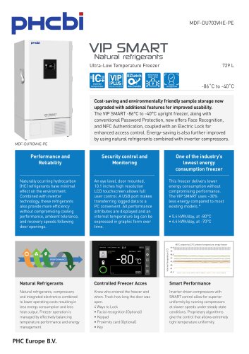 MDF-DU703VHE-PE - VIP SMART ULT Freezers (-86&deg;C)