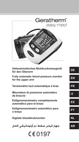 Geratherm® easy med Fully automatic blood pressure monitor GT-868UF