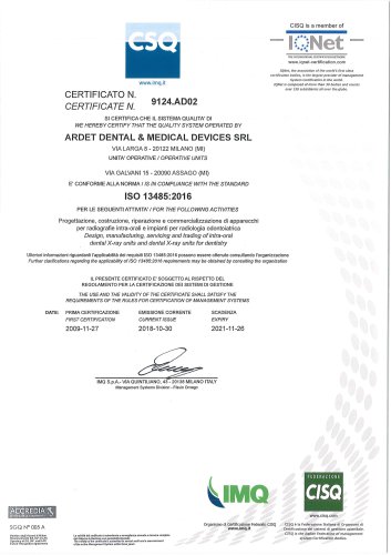 ISO 13485-2016 Certificate