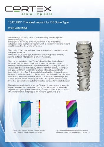 N" The Ideal implant for D5 Bone Type"