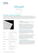 D-tec product sheet Led-panel