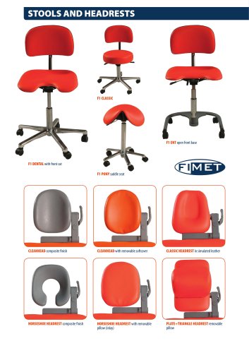 F1 Stools and Headrests