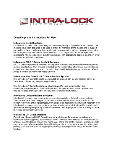 Intra-Lock® Implants