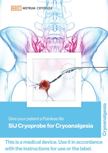 Cryo-S Painless for sacroilic join pain treatment