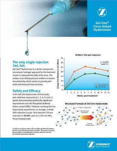 Gel-One® Cross-linked Hyaluronate