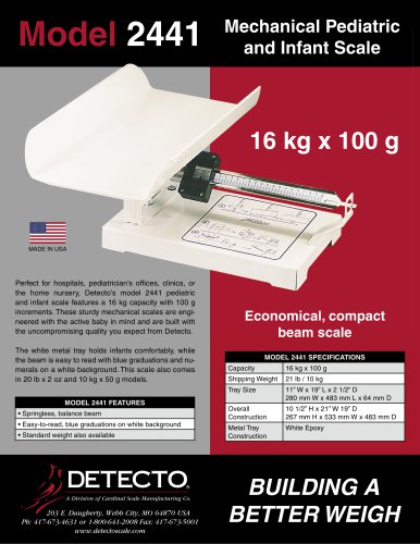 2441 Pediatric Scale Bulletin