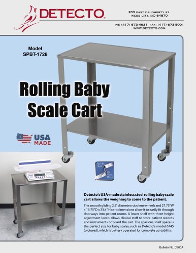 Rolling Baby Scale Cart