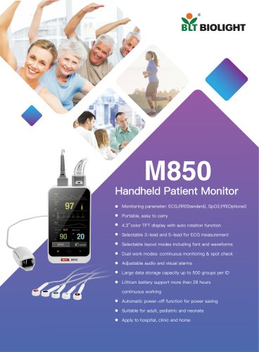 M850 handheld patient monitor-ECG and SpO2