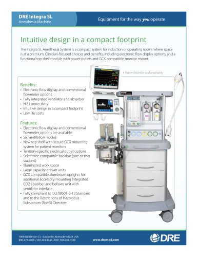 DRE Integra SL Anesthesia Machine