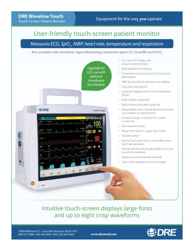 DRE Waveline Touch-Screen Patient Monitor