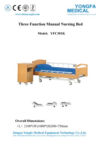 YFC301K Three Function Manual Nursing Bed