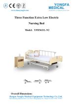 YFD3611L-N2 Three Function Extra Low Electric Nursing Bed