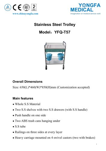 YFQ-T57 Stainless Steel Trolley