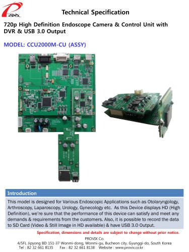 CCU2000M-CU Camera Control Unit & DVR Modules