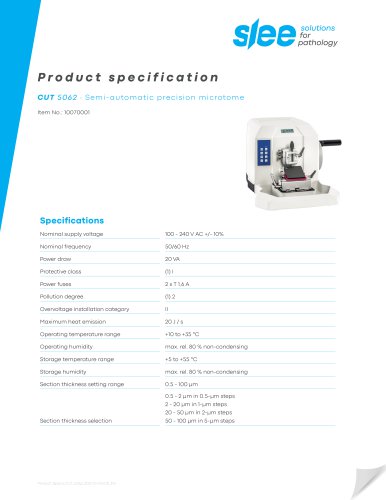 CUT 5062 ∙ Semi-automatic precision microtome