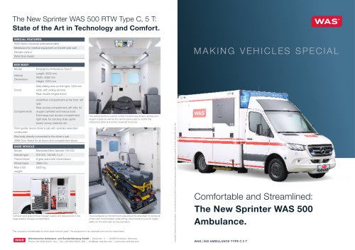 The New Sprinter WAS 500 Ambulance