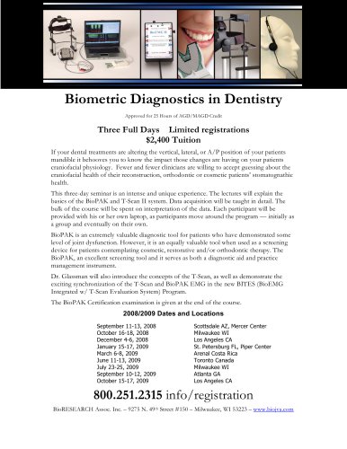 Biometric Diagnostics in Dentistry