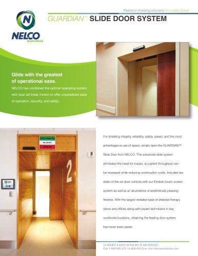 Radiation Shielding Slide Door