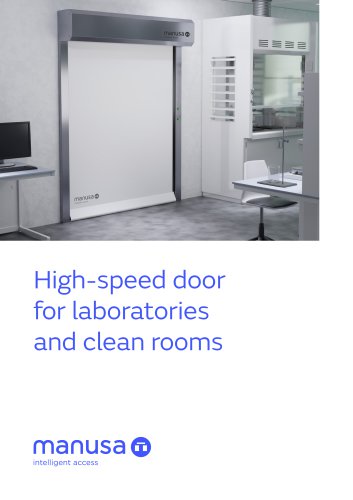High-speed door for laboratories and clean rooms