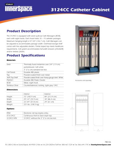 3124CC Catheter Cabinet Spec Sheet