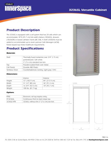 3236SL Versatile Cabinet Spec Sheet